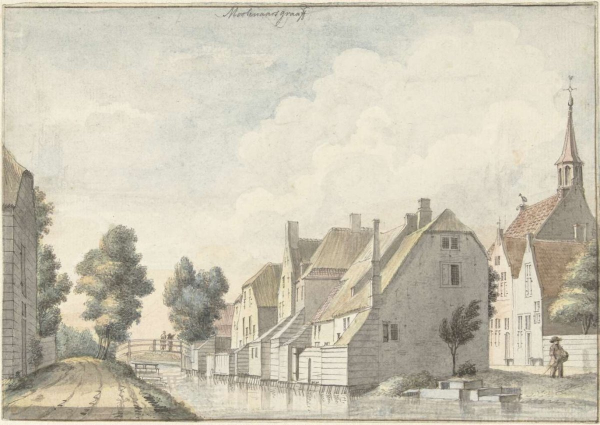 The village of Molenaarsgraaf in the Alblasserwaard, Joseph Adolf Schmetterling, 1761 - 1828