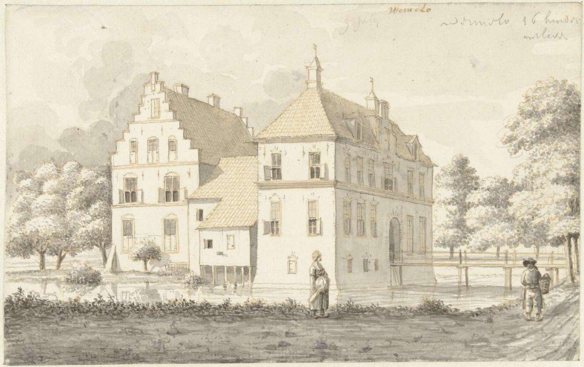 The Warmelo manor near Diepenheim, Overijssel, Joseph Adolf Schmetterling, 1761 - 1828