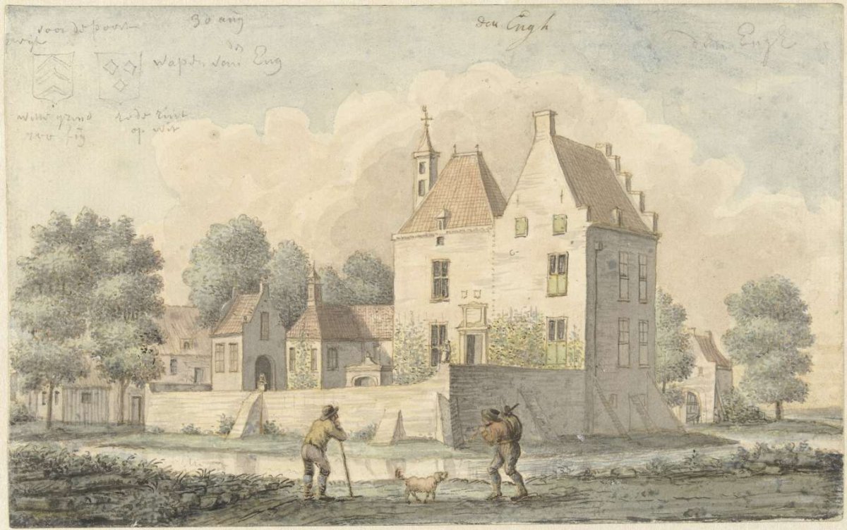 Castle De Eng near Vleuten, Joseph Adolf Schmetterling, 1822