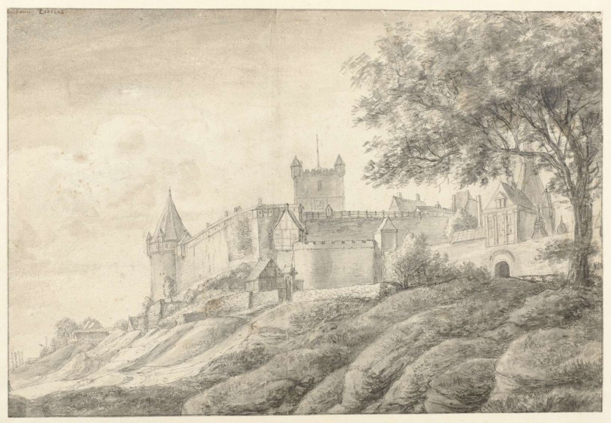 View of Bentheim Castle, Anthonie Waterloo, 1619 - 1690