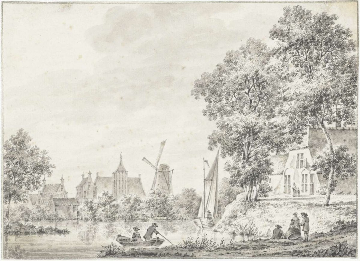 Gezicht te Haastrecht, Pieter Jan van Liender, 1763