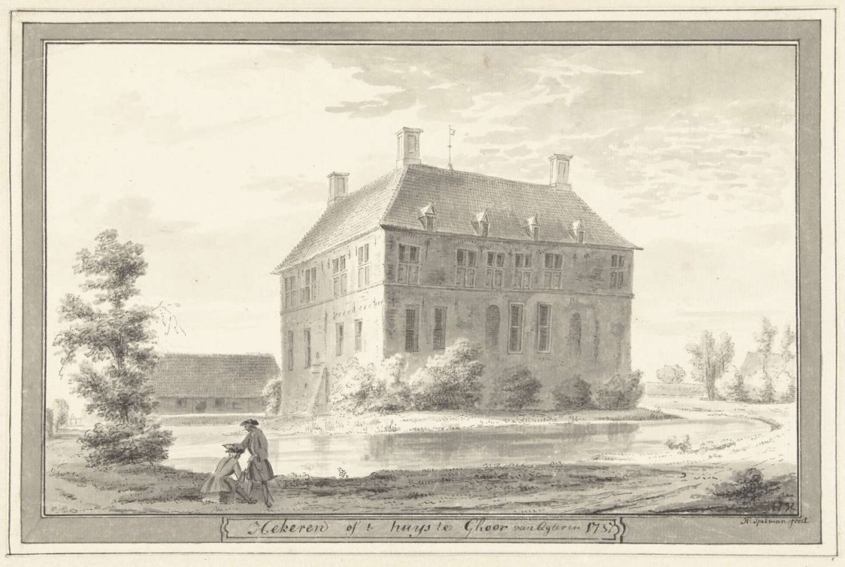 The havezathe Heeckeren near Goor, in Twente, Hendrik Spilman, 1737 - 1784