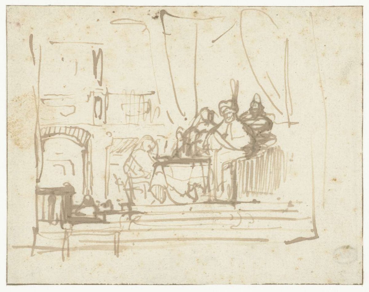 Banquet of Esther, Ahasuerus and Haman, Rembrandt van Rijn, c. 1665