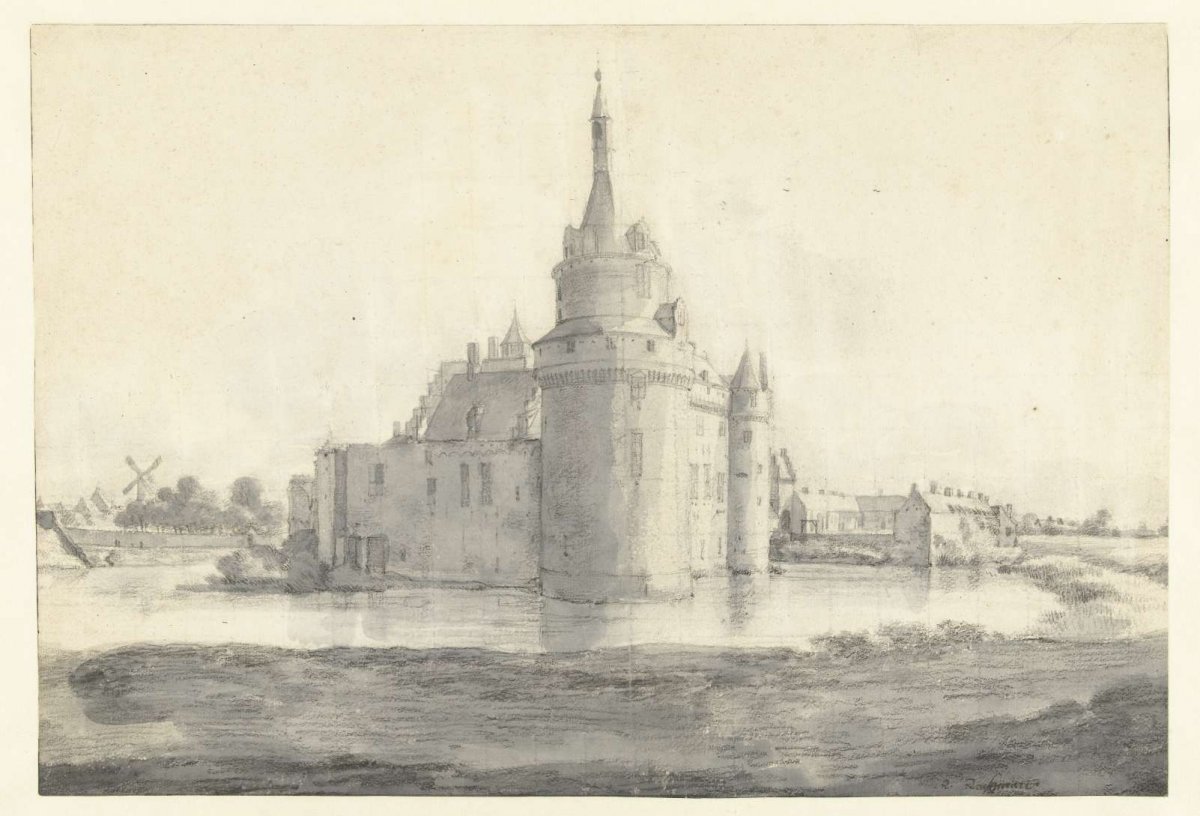 View of Duurstede Castle from the North-west, Roelant Roghman, c. 1646 - c. 1647