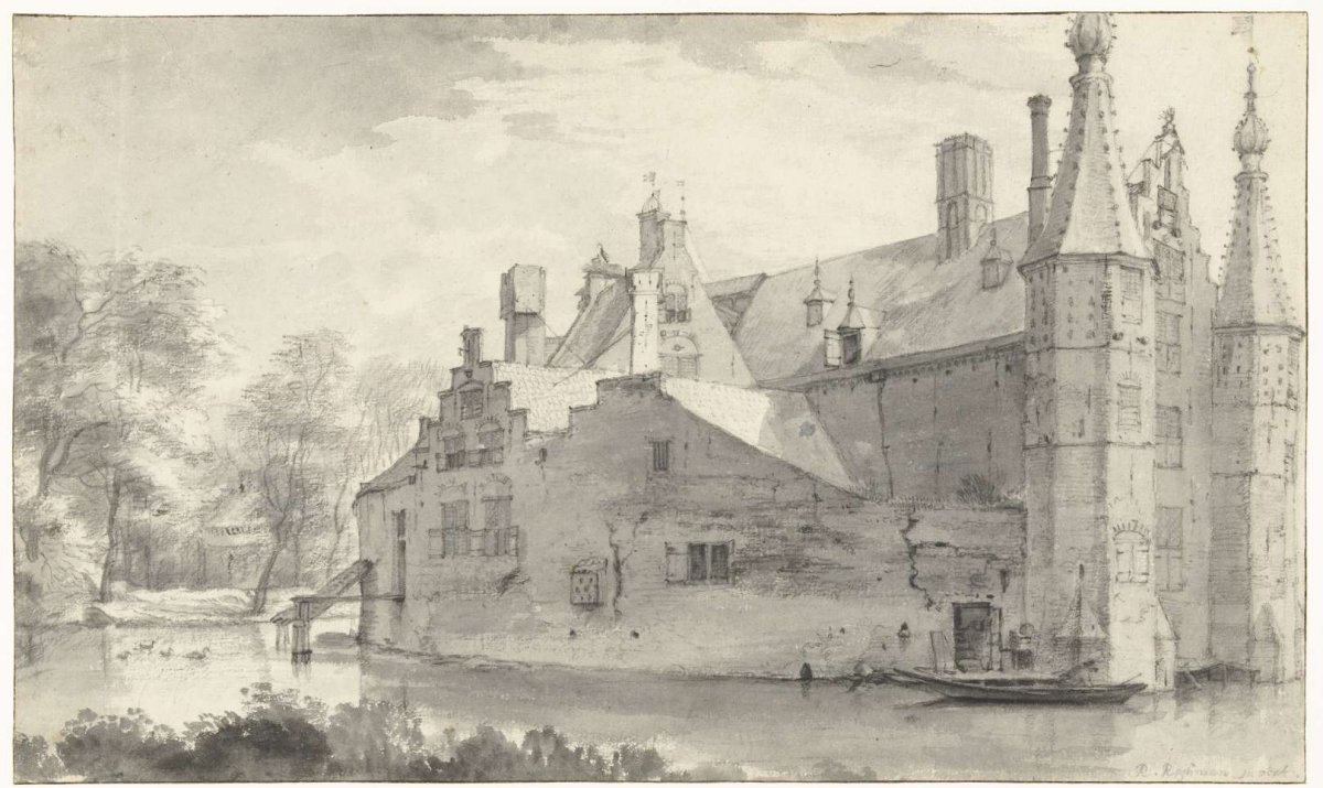 View of Huis ter Does, Seen from the North-east, Roelant Roghman, c. 1646 - c. 1647