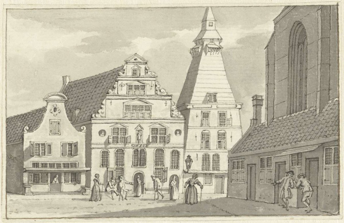 The Clockhouse and Guesthouse in Hoorn, anonymous, 1701 - 1809