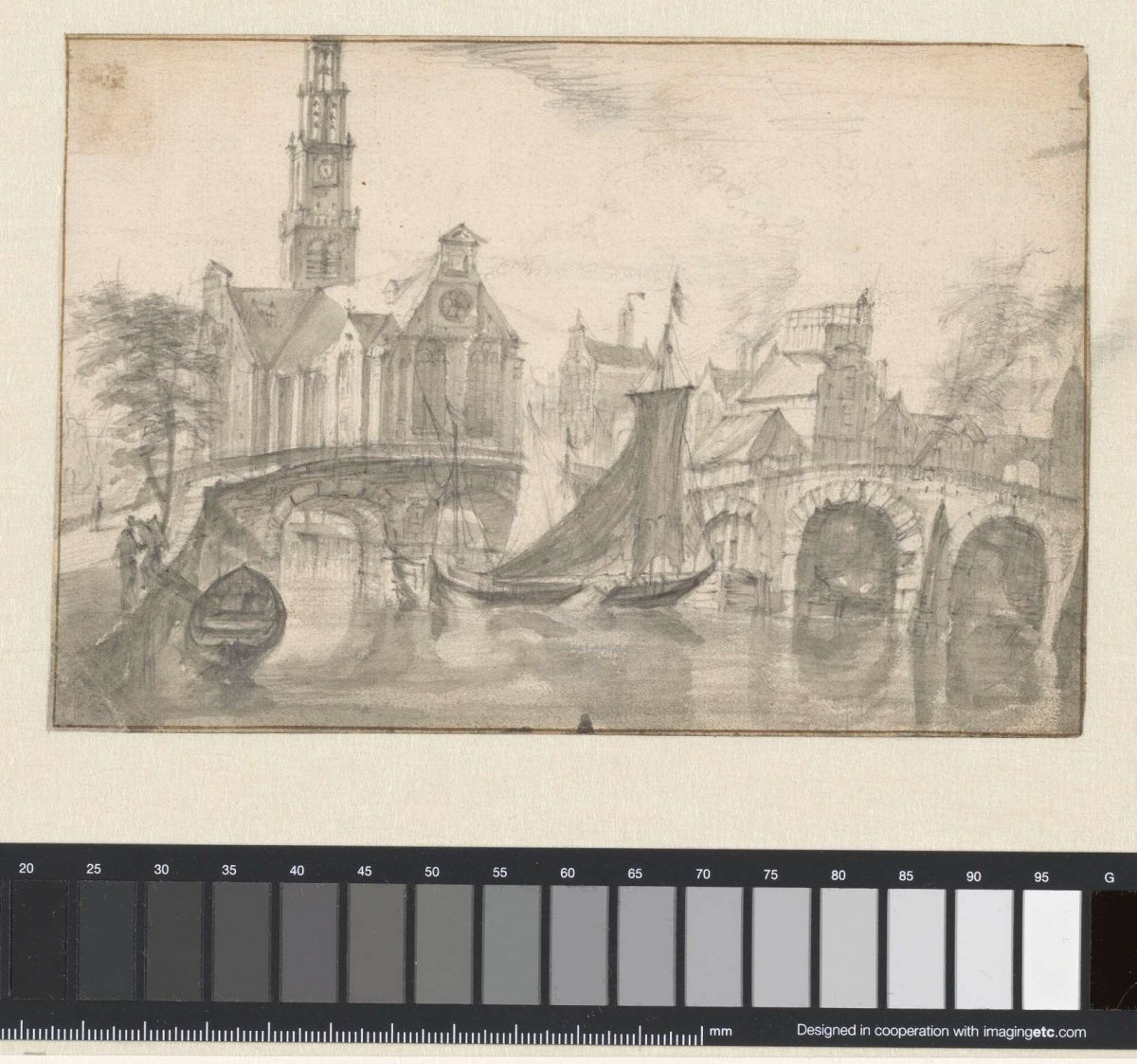 View of the Westerkerk in Amsterdam, Jan Abrahamsz. Beerstraten, after 1653 - 1700