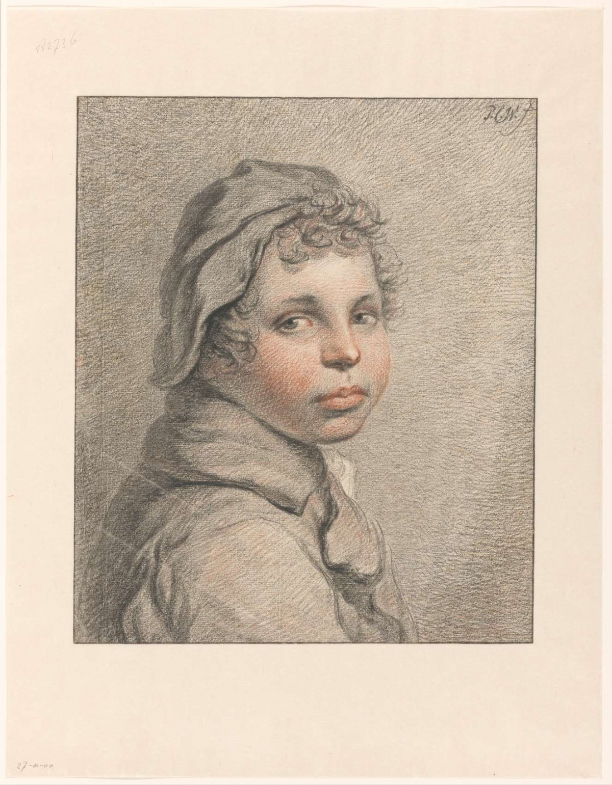 Study head of a boy, Pieter Christoffel Wonder, 1790 - 1852