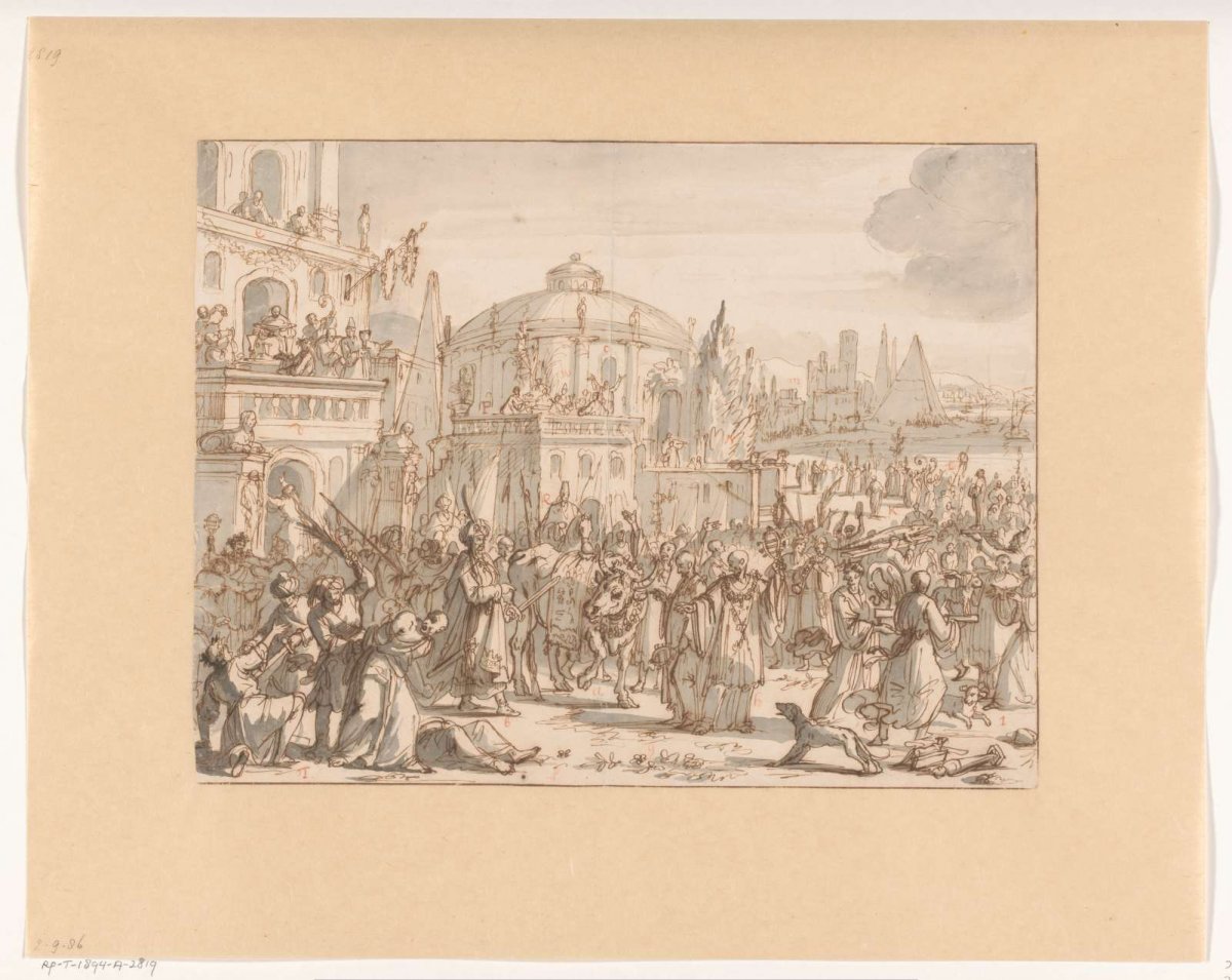 Cambyses doodt Apis, Jan Luyken, 1659 - 1712