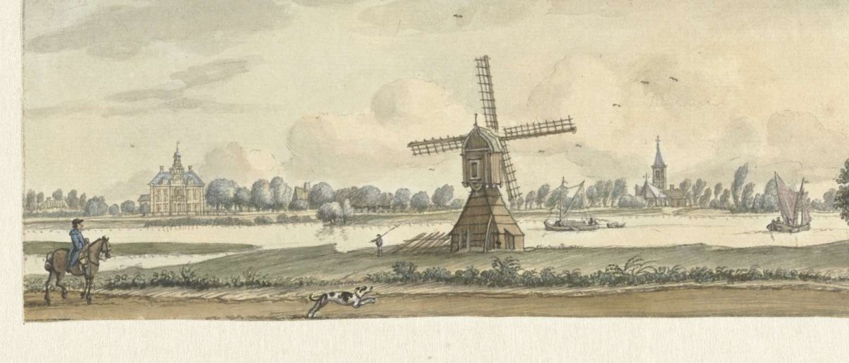 View of Tienhoven and the house Herlaar, Jan de Beijer, 1750