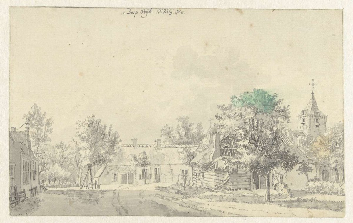 View of the village of Odijk, Jan de Beijer, 1750