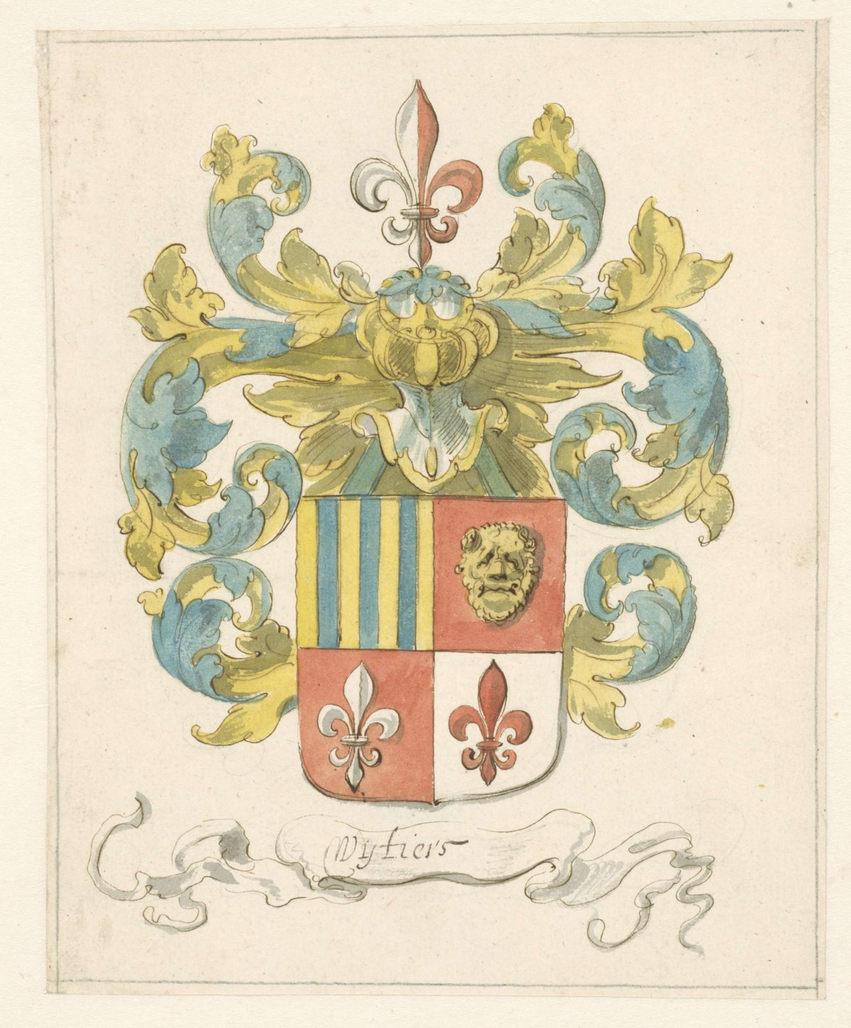 Coat of arms of the Wuytiers family, Pieter Jansz, 1660 - 1672
