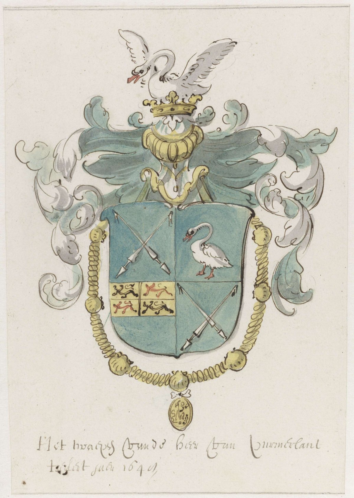Coat of arms of Frans Banningh Cocq, Pieter Jansz, 1648