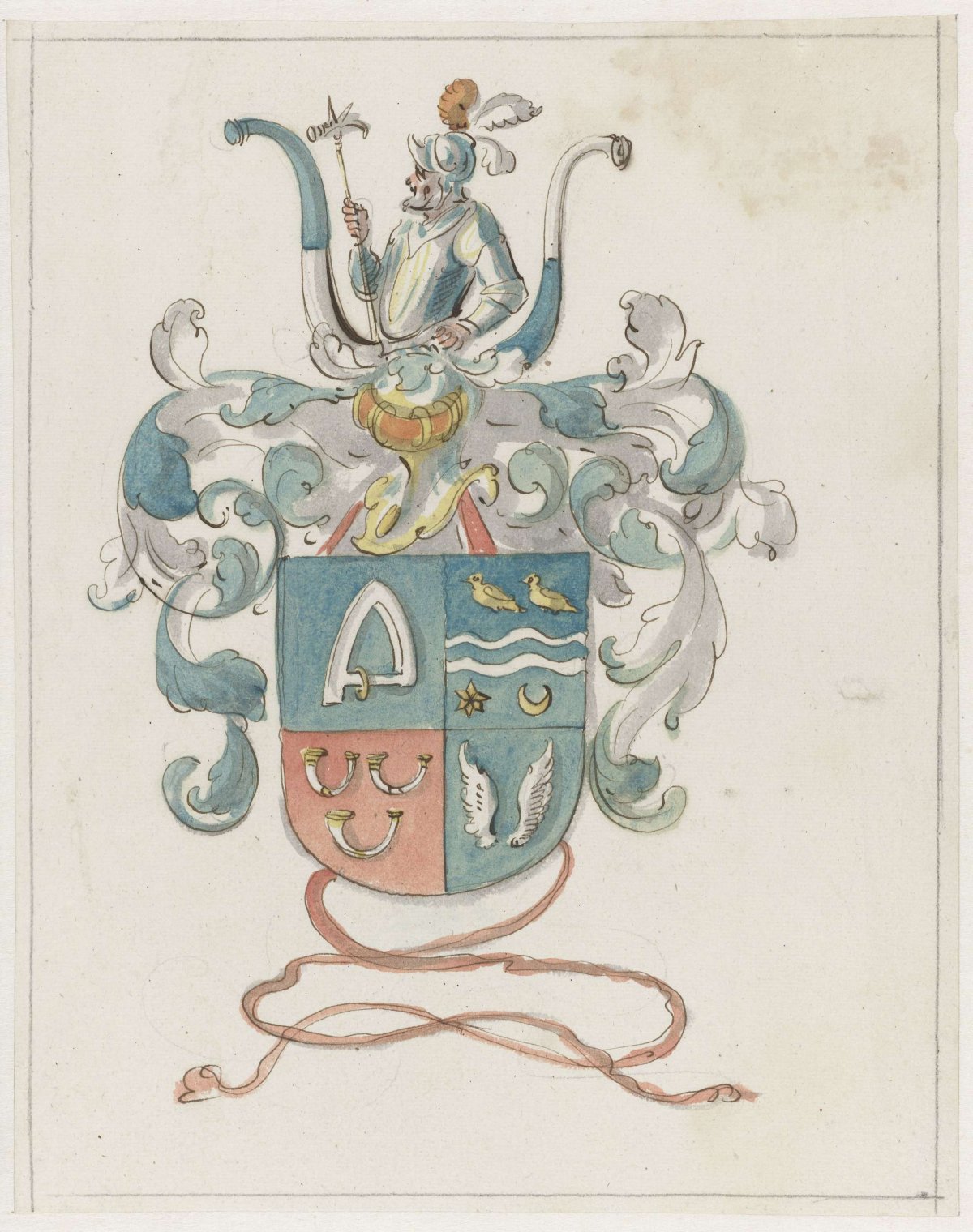 Coat of arms of the Overlander family, Pieter Jansz, 1660 - 1672