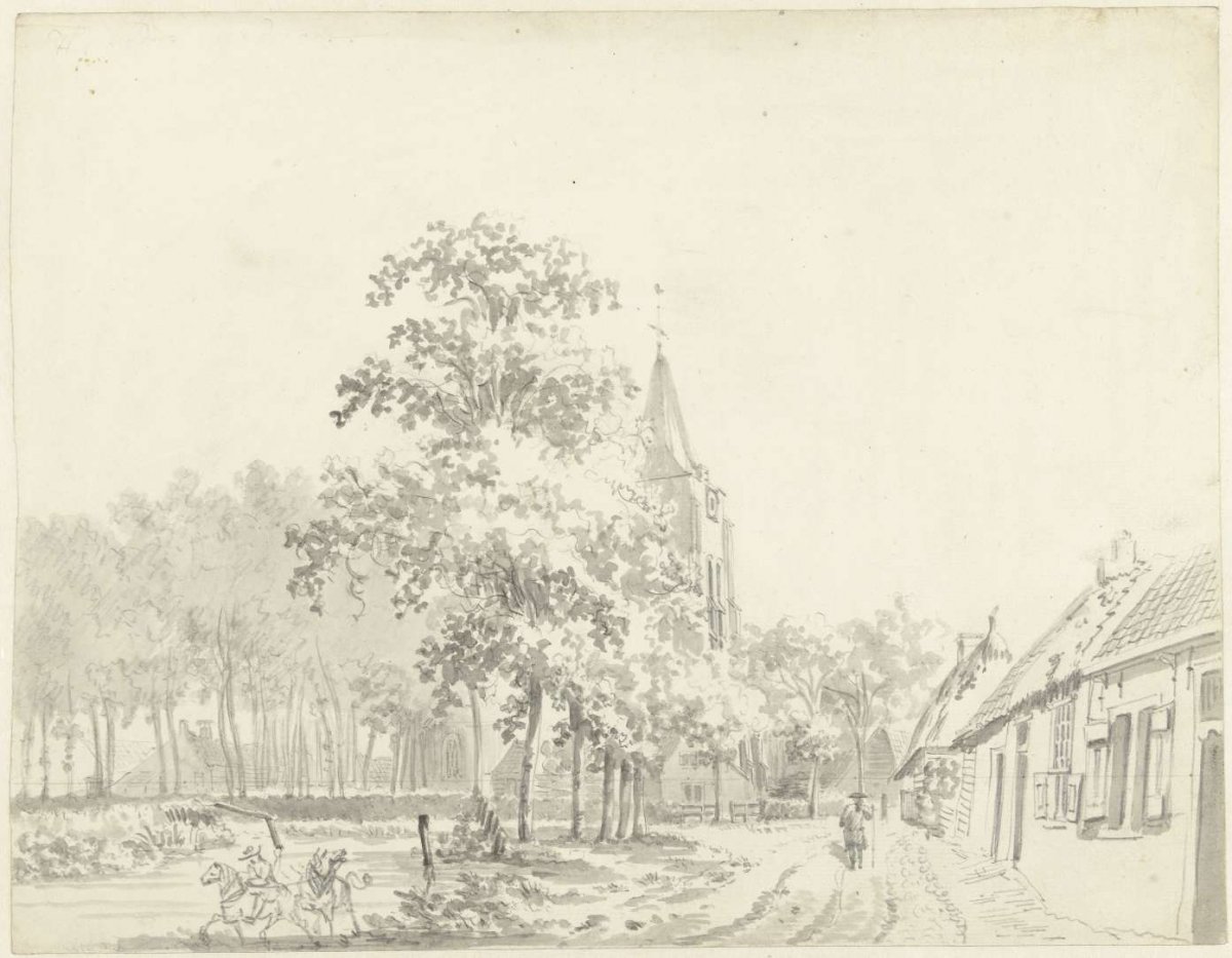 View of the village of Waarde, on South Beveland, anonymous, c. 1700 - c. 1800