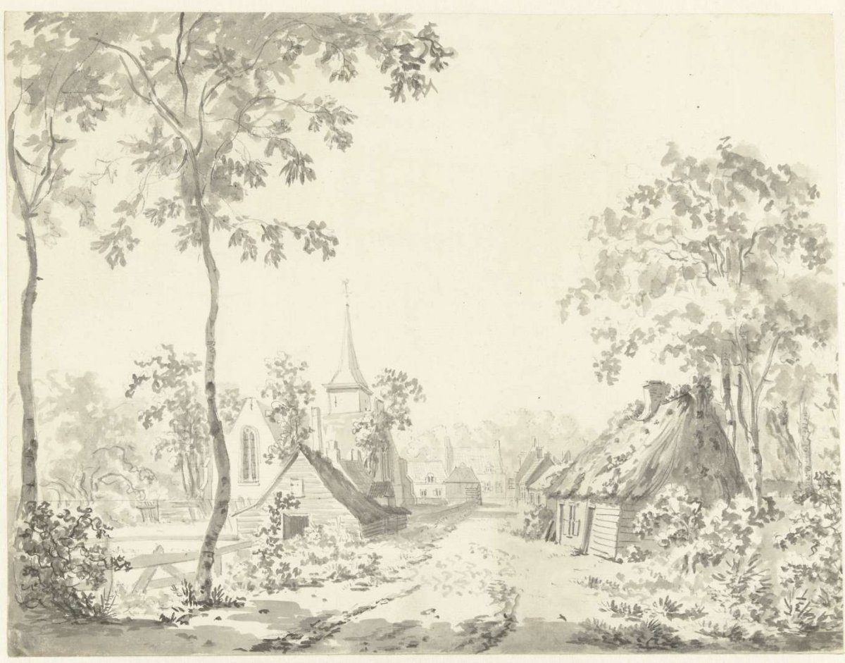 View of Overzande on South Beveland, anonymous, c. 1700 - c. 1800