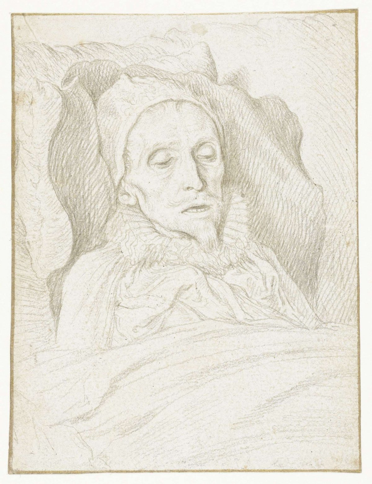Portrait of Prince Maurice on His Deathbed, Jacques de Gheyn (II), 1625