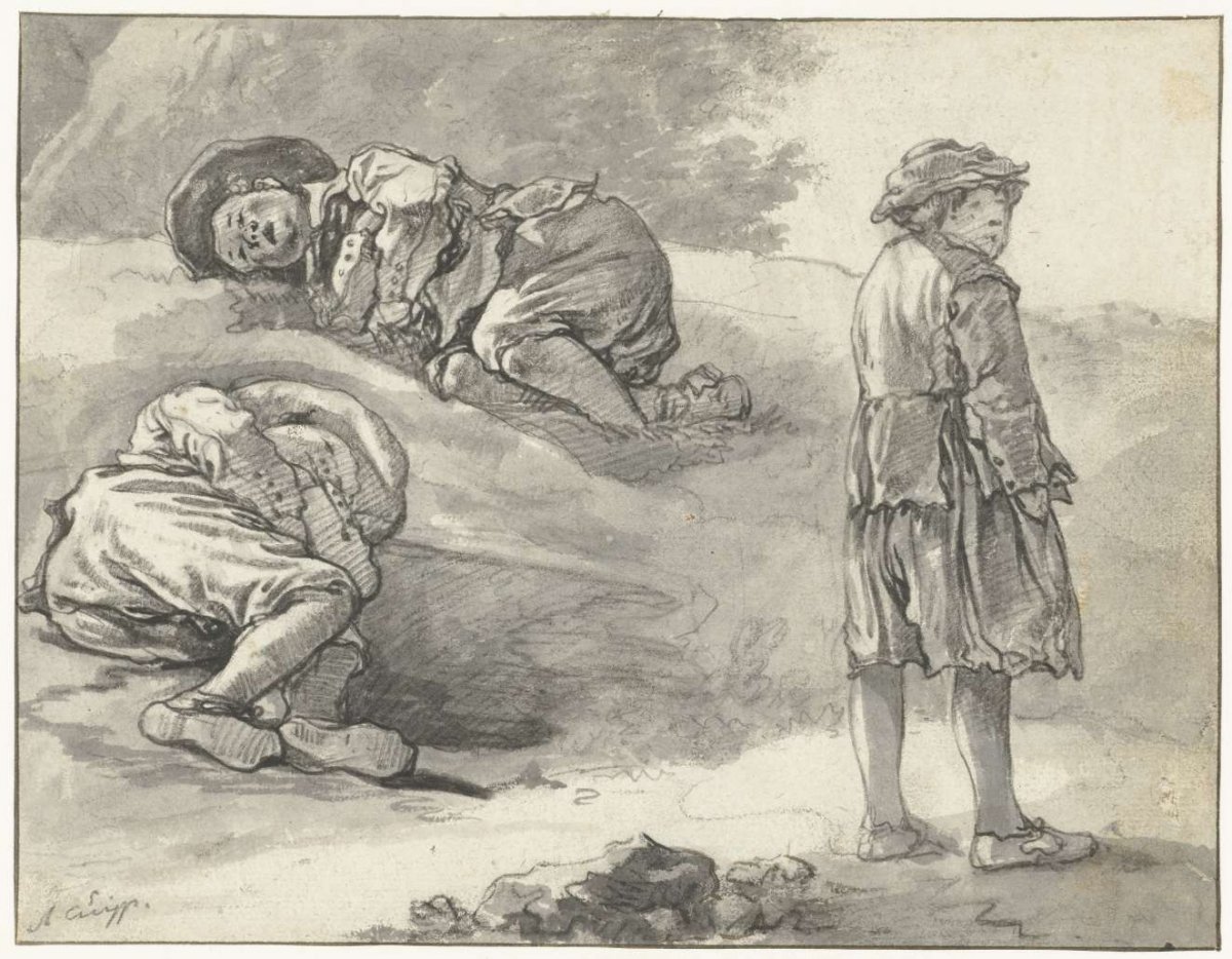 Three Studies of a little Shepherd, Aelbert Cuyp, 1630 - 1691