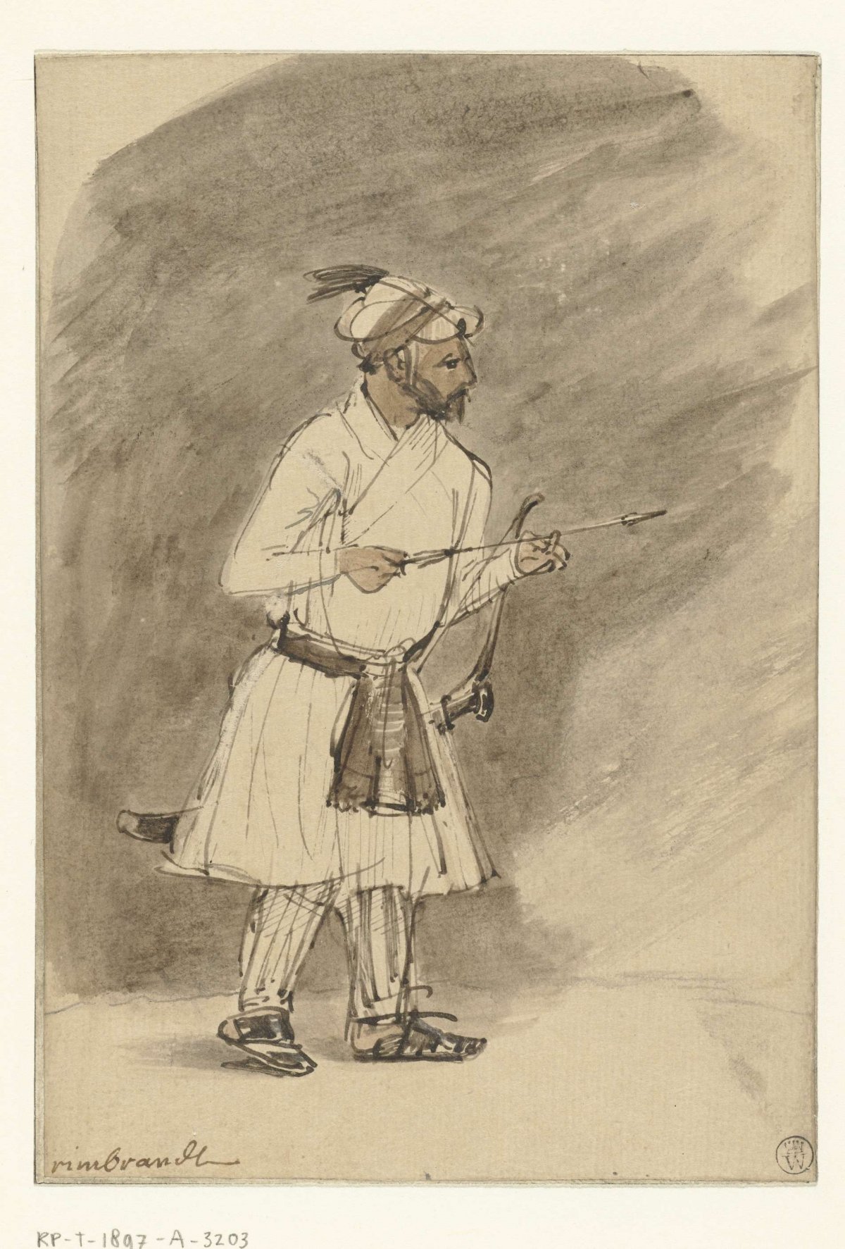 Indian Archer, Rembrandt van Rijn, c. 1656 - c. 1658