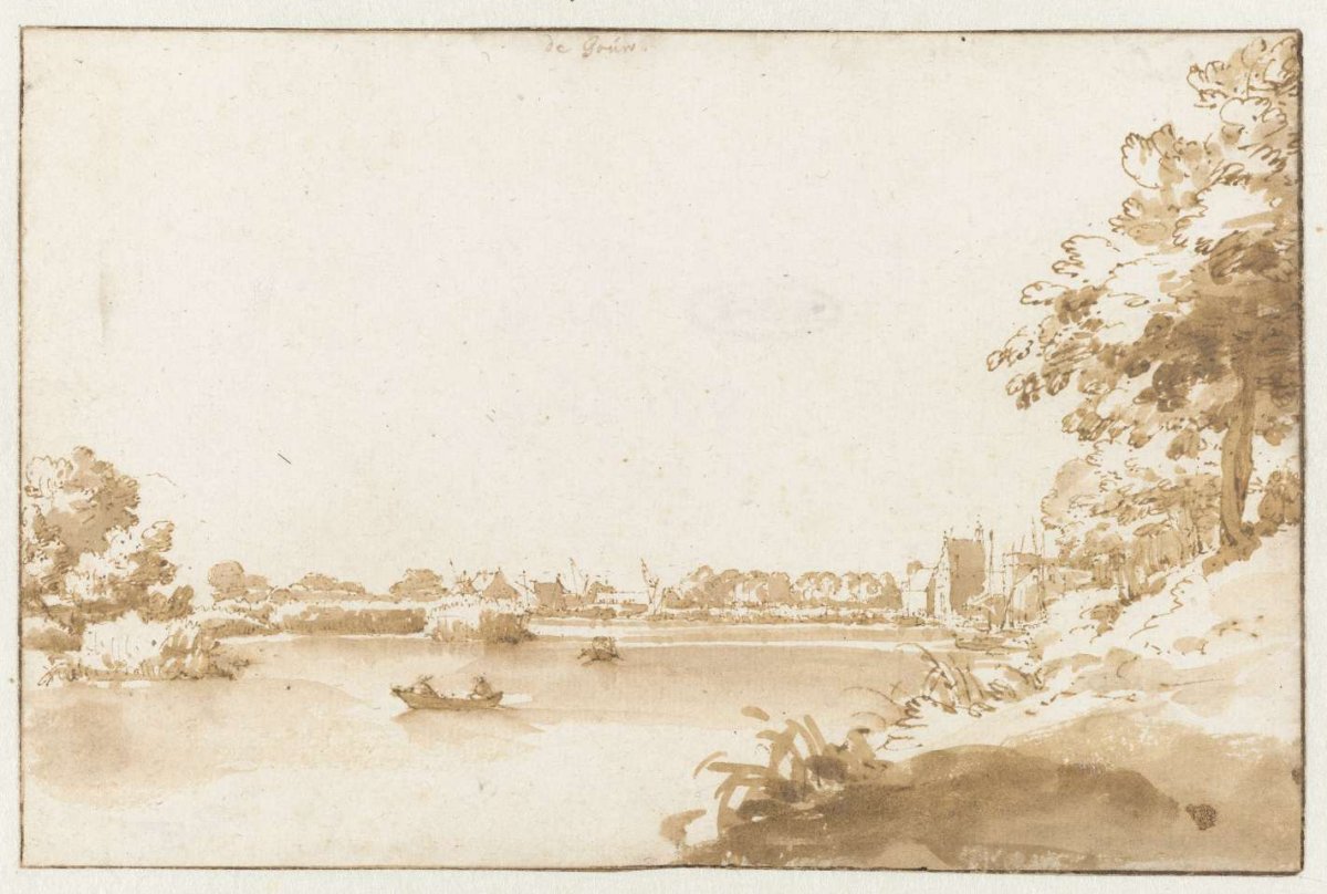 View of the Gouwe River, Jan de Bisschop, 1648 - 1671