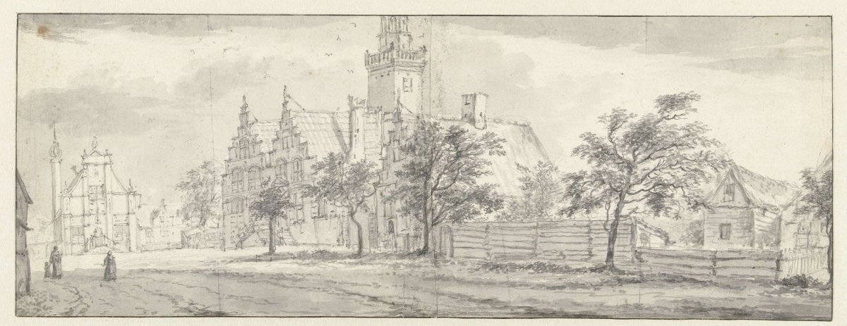 View of Nieuwkoop, Jan Abrahamsz. Beerstraten, 1600 - 1699