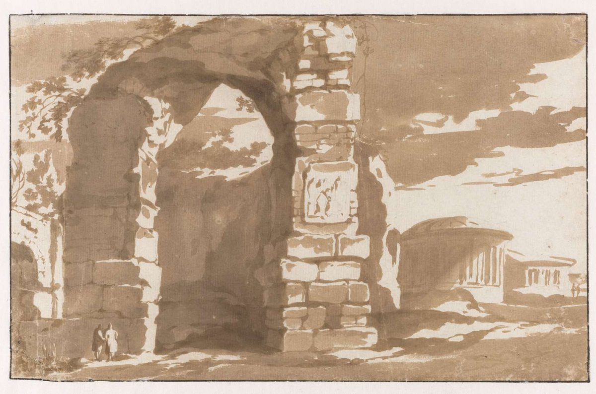 Part of the thermal baths of Diocletian and S. Bernardo alle Terme, Jan de Bisschop, 1648 - 1671