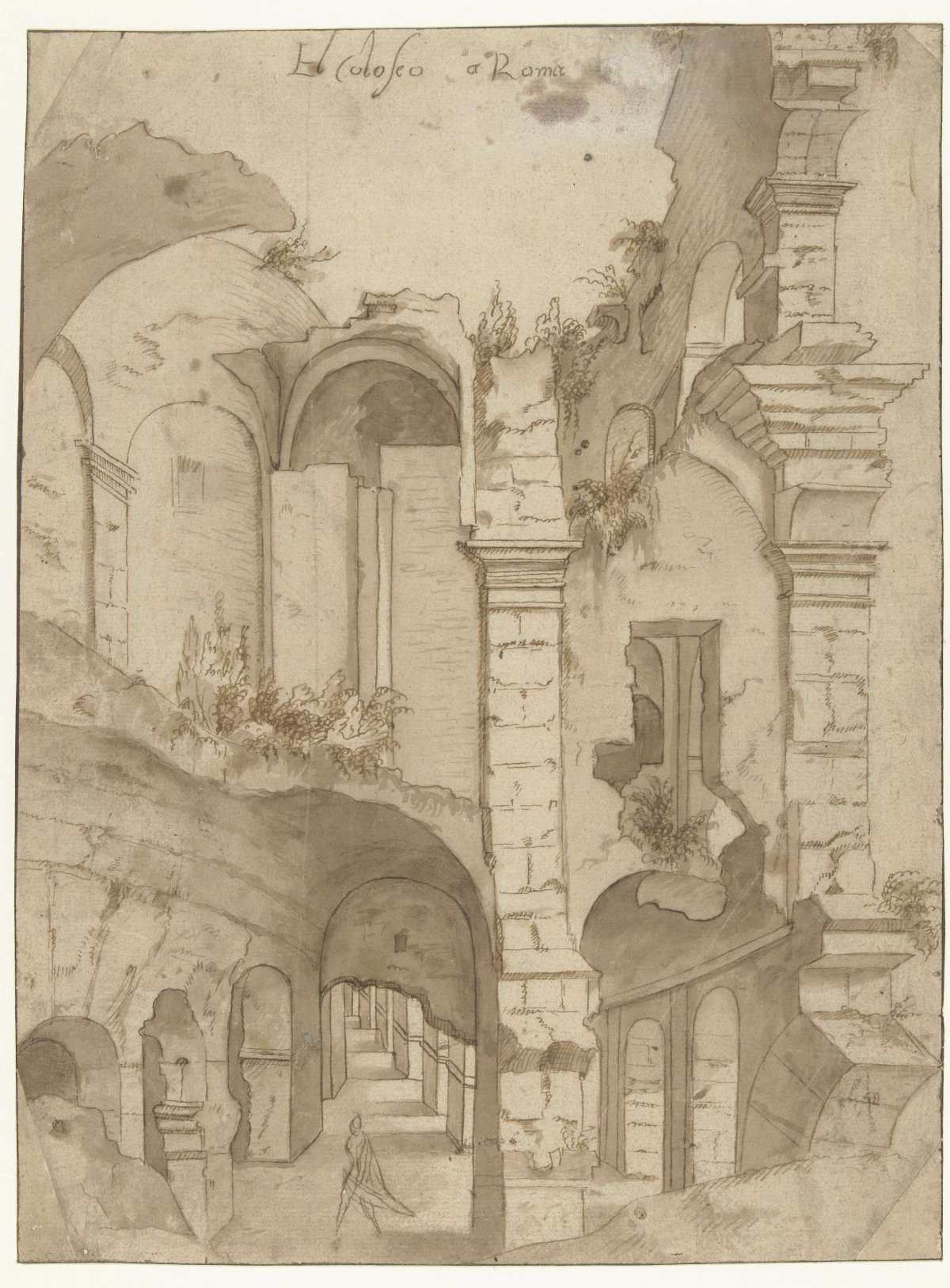 View of Colosseum at Rome, anonymous, after 1536 - c. 1586