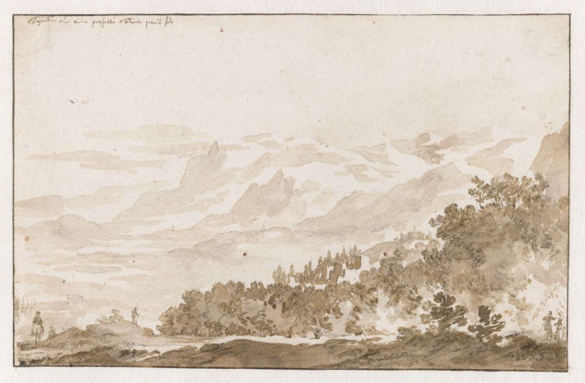 Tusculum (Frascati) from the southwest, Jan de Bisschop, 1648 - 1671