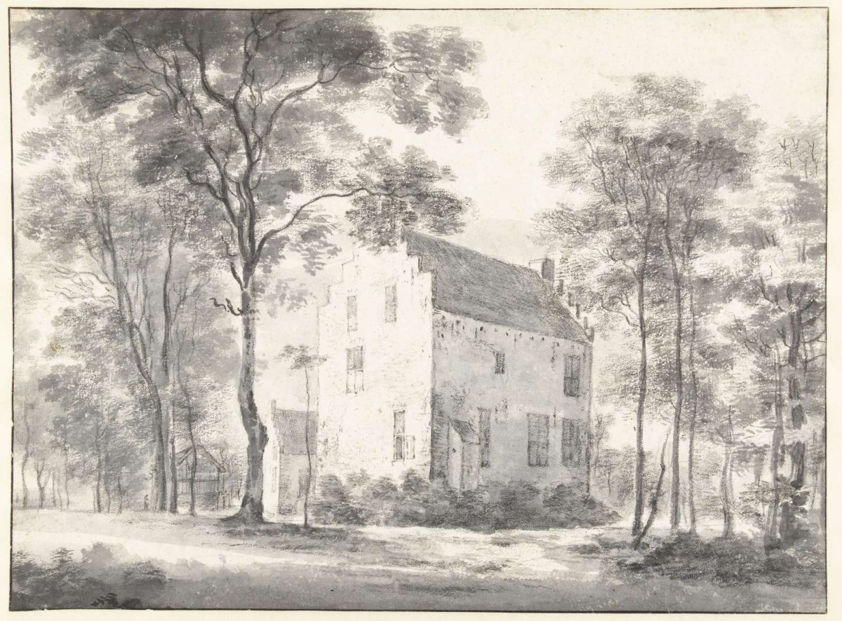 View of Kasteel Waijestein, Seen from the East, Roelant Roghman, c. 1646 - c. 1647