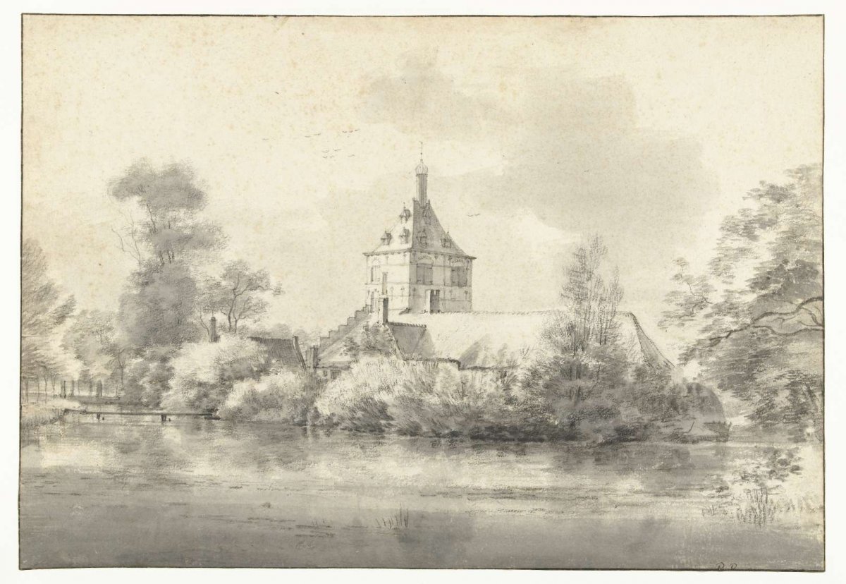 View of Slot Starrenburg in Overschie, Roelant Roghman, c. 1646 - c. 1647
