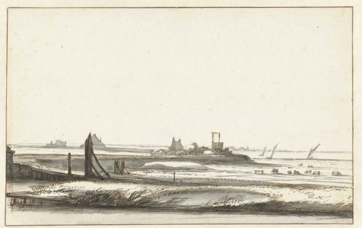 Polder Landscape, Roelant Roghman, 1637 - 1692