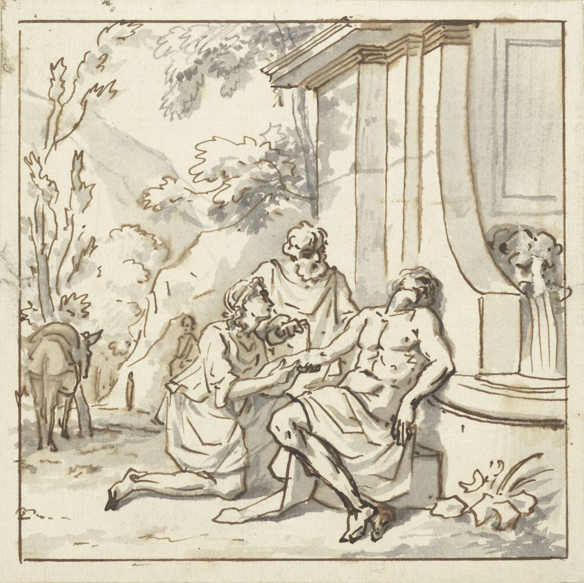 The Good Samaritan, Louis Fabritius Dubourg, 1703 - 1775