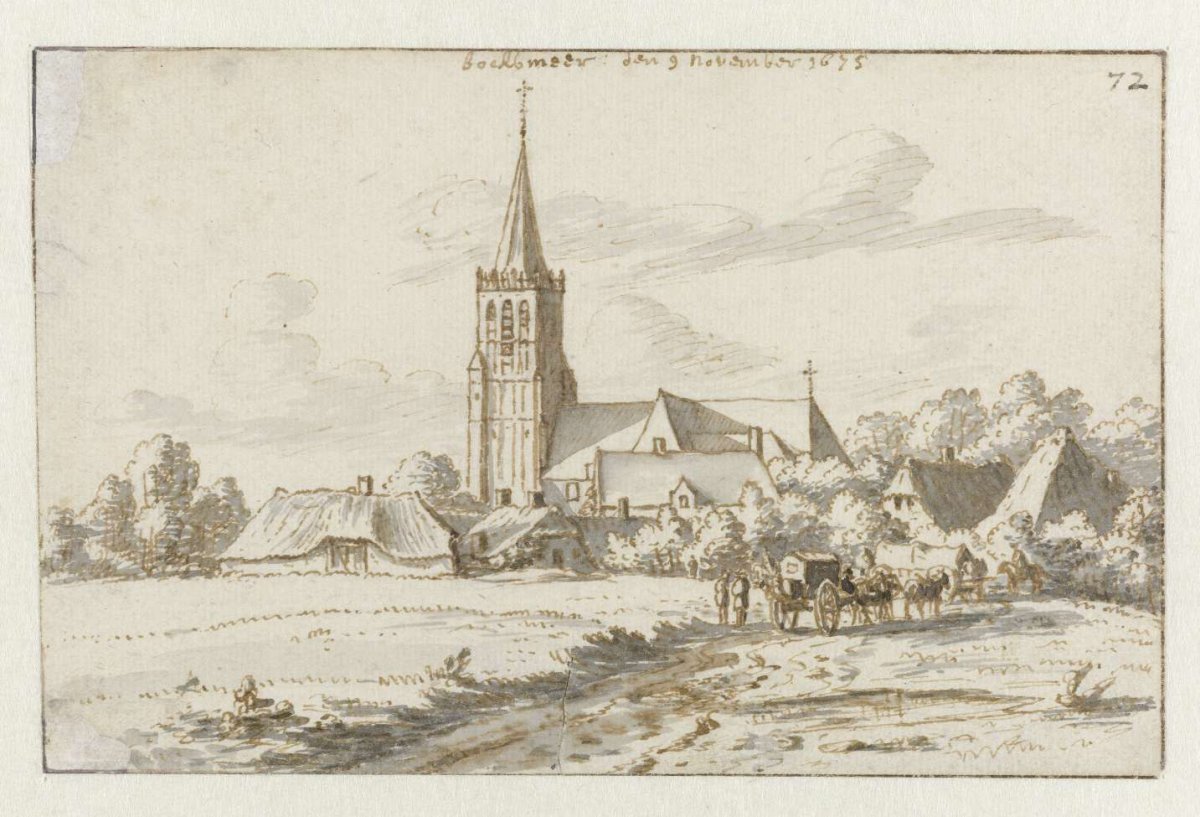 View of Boxmeer, Noord-Brabant, Barend Klotz, 1675