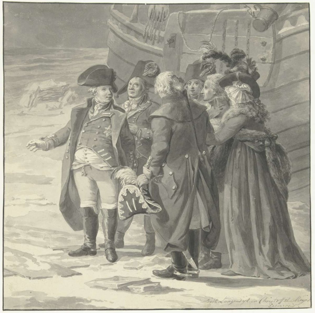 William V's departure for England, Jan. 18, 1795, Dirk Langendijk, 1795 - 1813