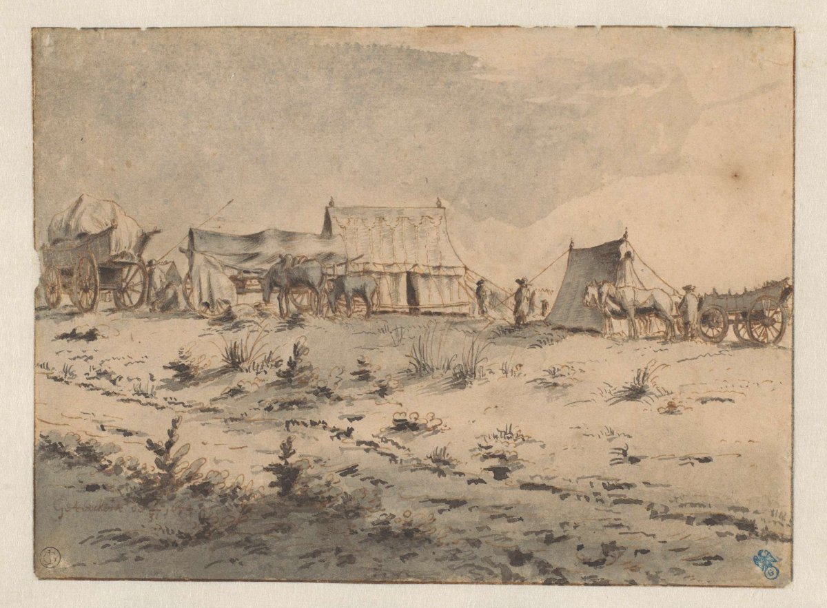View on an Army Base, Barend Klotz, 1674