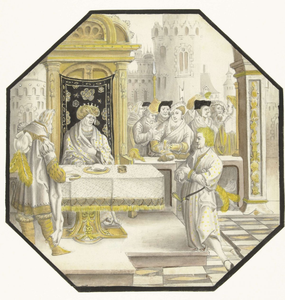 Joseph explains the dreams of Pharaoh, anonymous, c. 1512