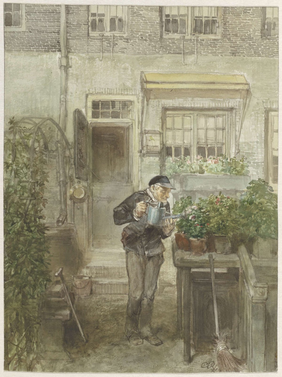 The flower lover, Charles Rochussen, 1880