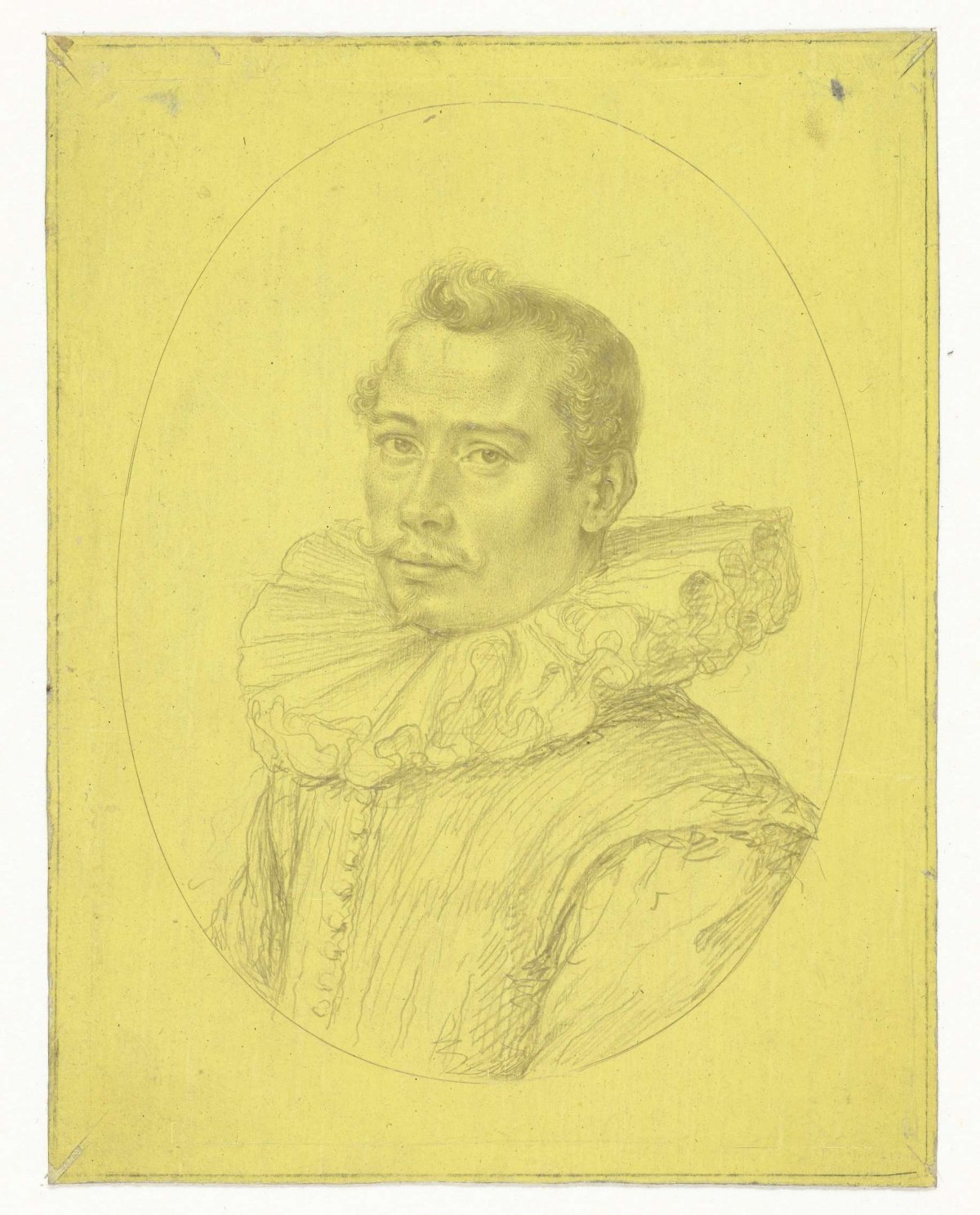 Portrait of an unknown man, Jacques de Gheyn (II), 1591 - 1601