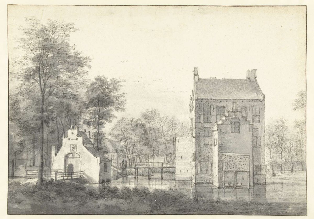 View of Huis Groenewoude, Seen from the East, Roelant Roghman, c. 1646 - c. 1650