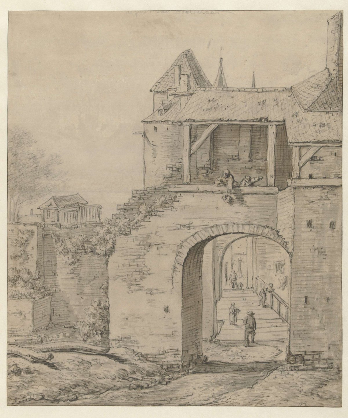 Front gate of the Boetzelaer castle, Herman Saftleven, 1619 - 1685