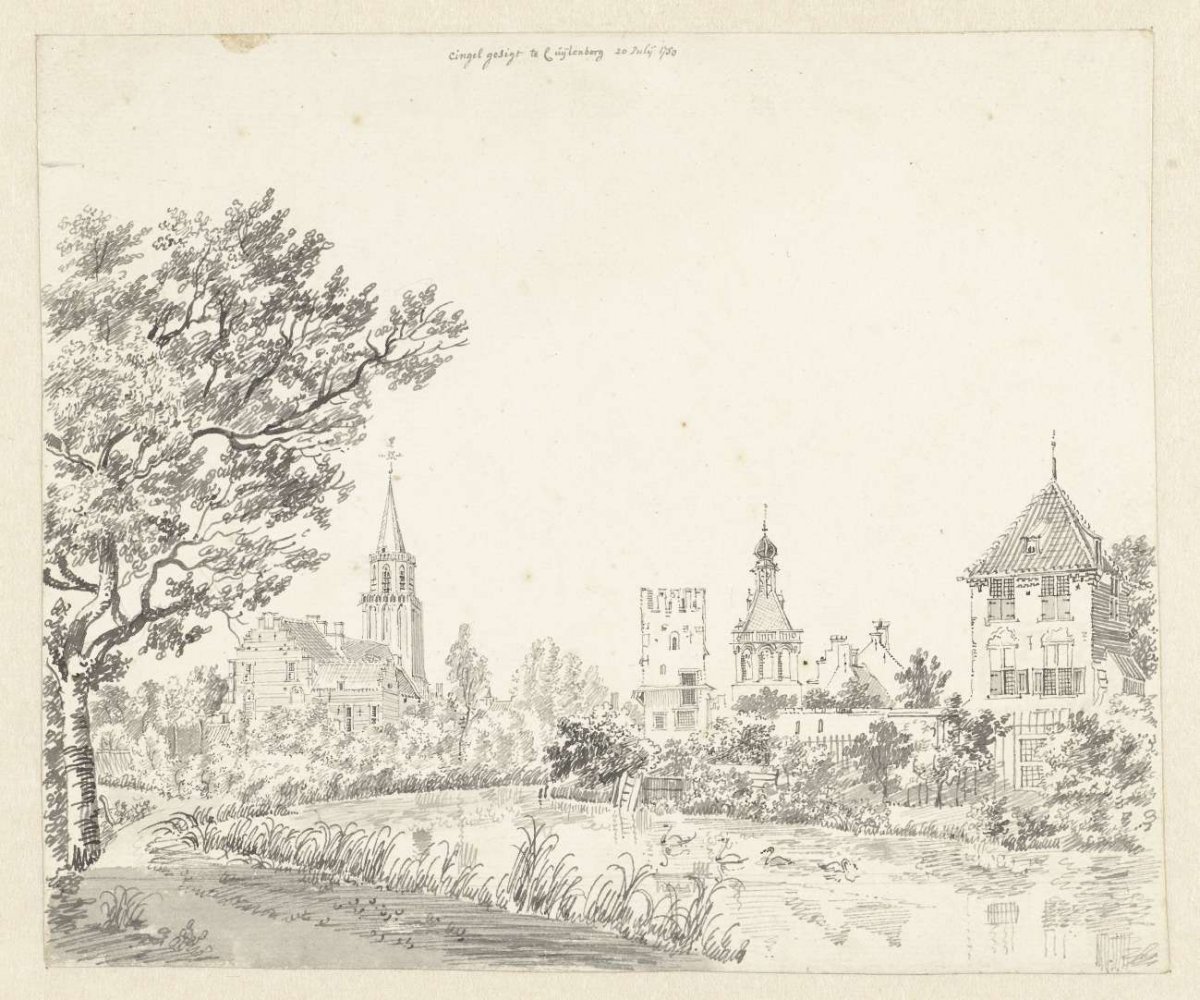 Gezicht te Culemborg, Jan de Beijer, 1750