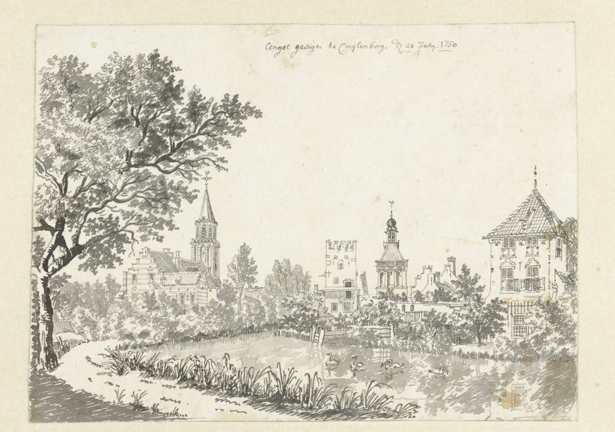 Gezicht te Culemborg, Jan de Beijer, 1750