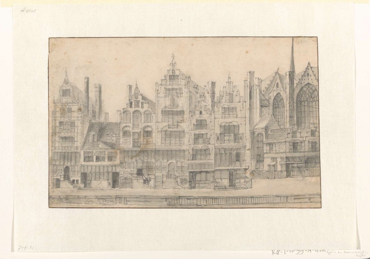 Rokin and part of the Nieuwezijdskapel in Amsterdam, Jan Abrahamsz. Beerstraten, 1600 - 1699