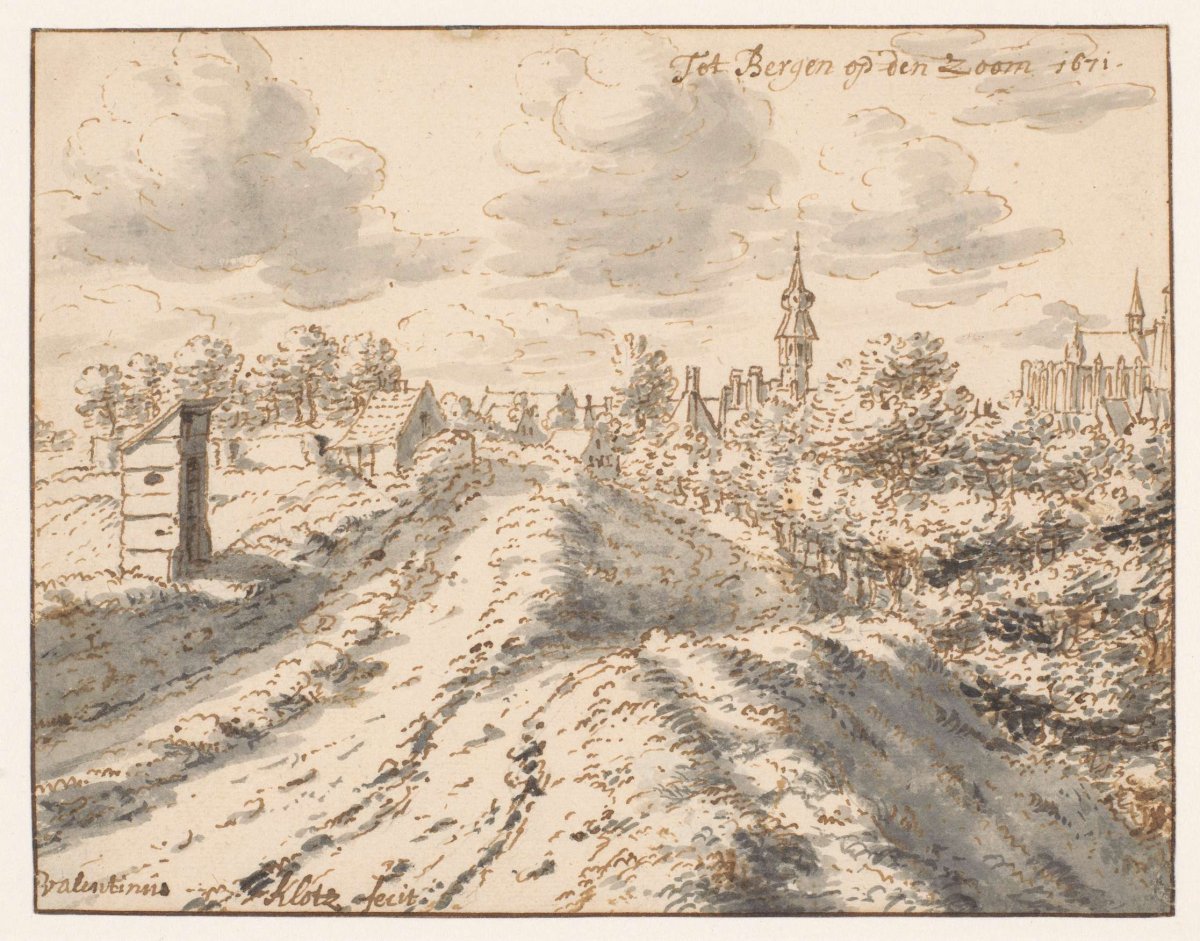 View of Bergen op Zoom, Valentijn Klotz, 1671