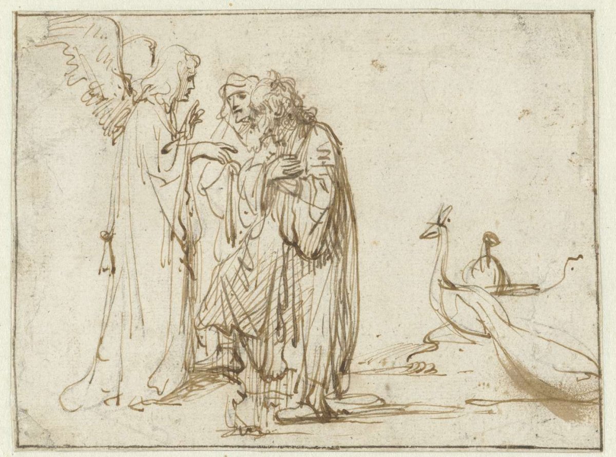 The Angel Appearing to Monoah and His Wife, anonymous, c. 1630 - c. 1640