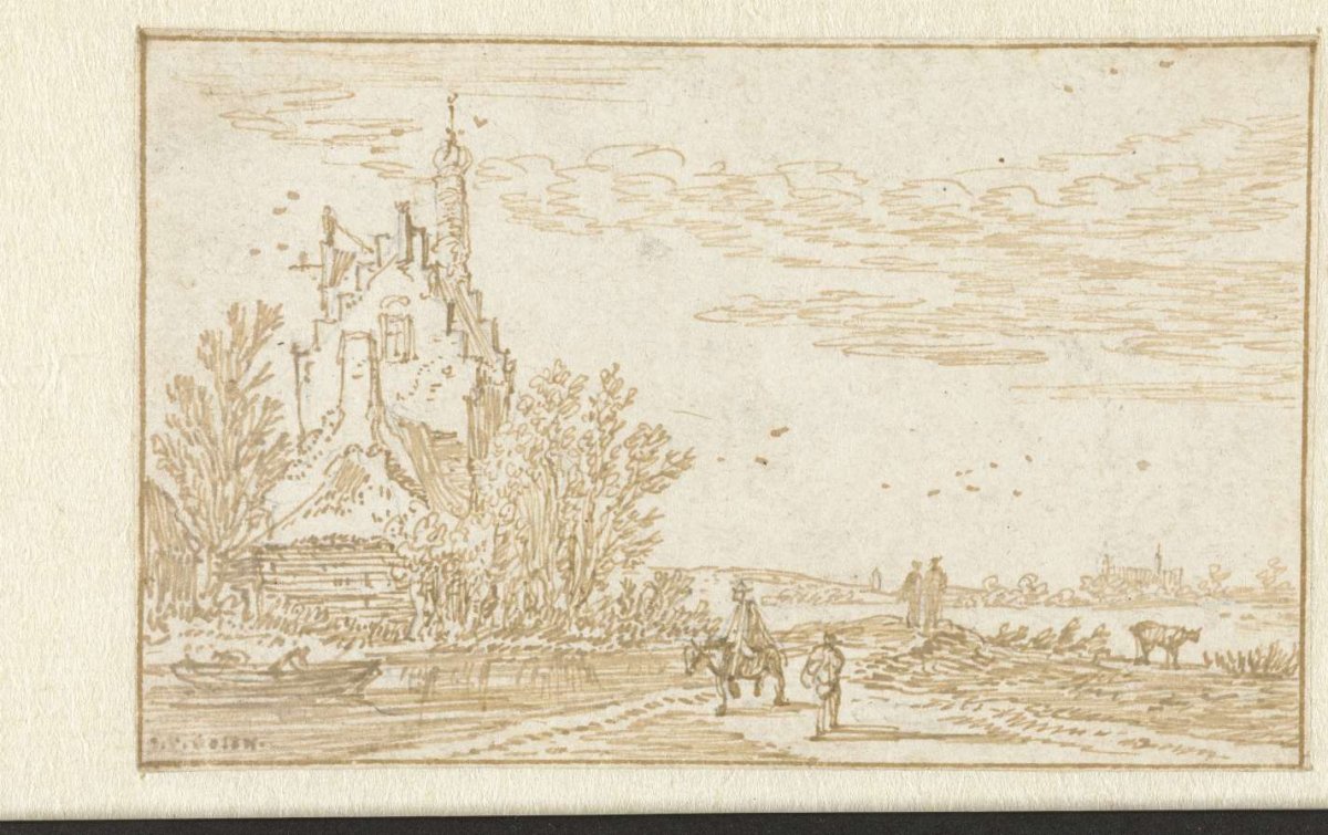View of a small castle, Jan van Goyen, 1624