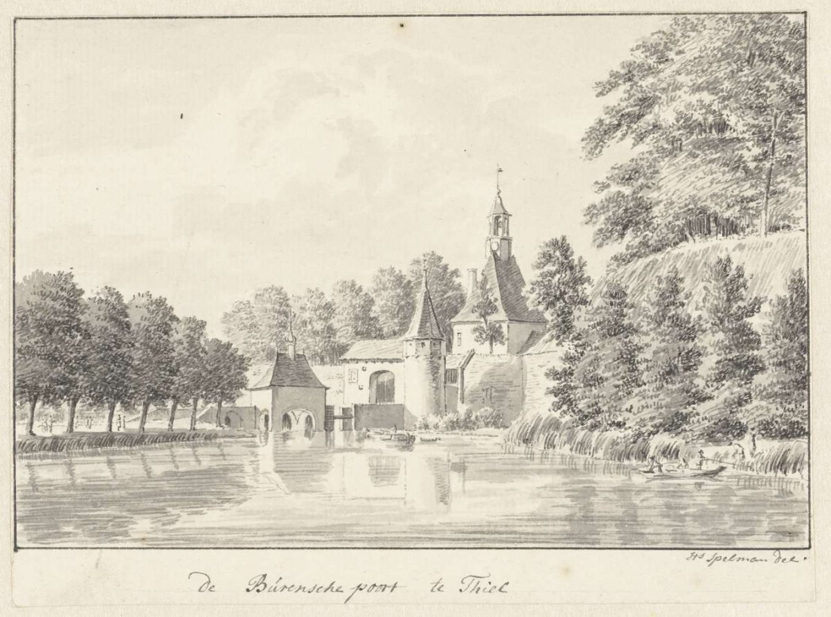 The Buren gate at Tiel, Hendrik Spilman, 1733 - 1784