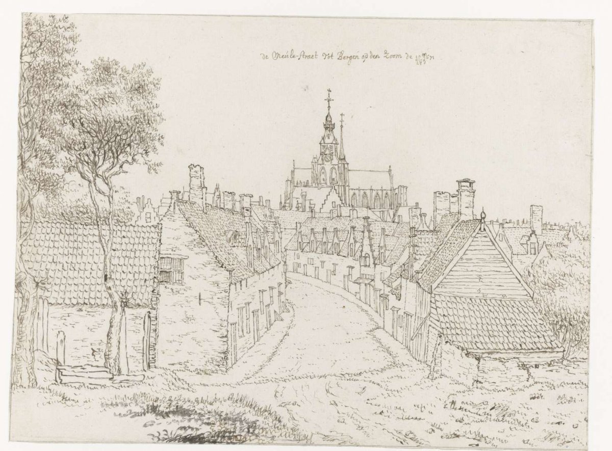 View of the Zuidmolenstraat, Bergen op Zoom, Valentijn Klotz, 1671