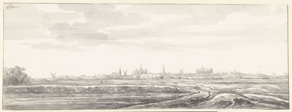 View of Leiden, Aelbert Cuyp, 1630 - before 1649
