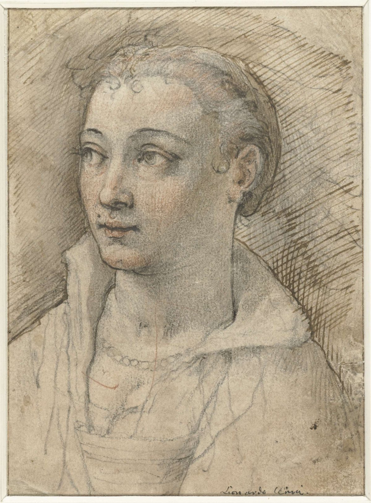 Portrait of unknown woman, Federico Zuccaro, 1550 - 1609